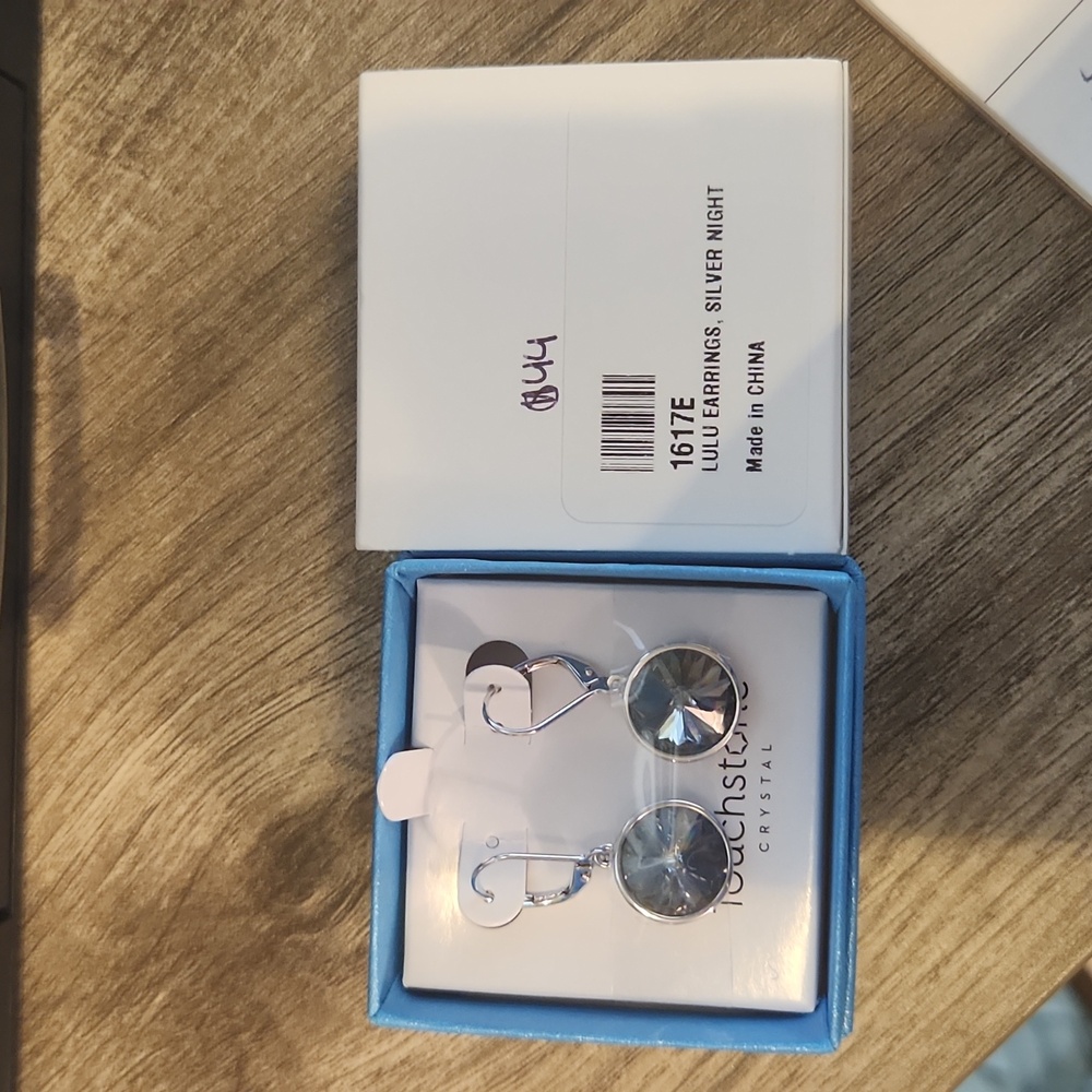 Touchstone Crystal Silver Night Lulu Earrings